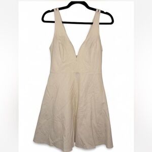 Lulu's Ivory Sleeveless V-Neck Dress